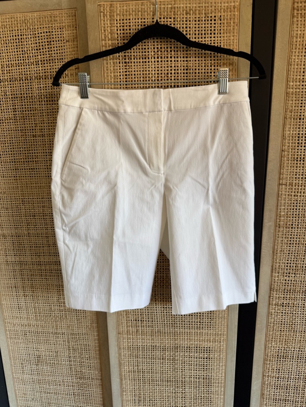 White House Black Market White Tailored Bermuda Shorts